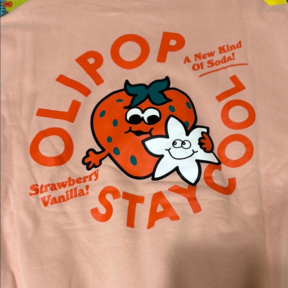 Stay Cool Olipop strawberry hoodie NEW SMOKE FREE super cute!!!